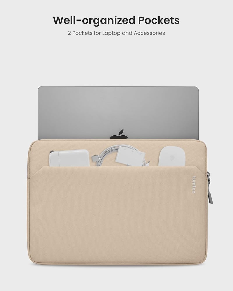 tomtoc Slim Laptop Sleeve 13" MacBook Air M5/M4/M3/M2/M1 vízálló tok