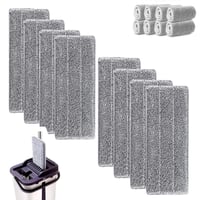 Náhradné návleky na mop Tomuvpzn z mikrovlákna 8 ks, prateľné absorpčné návleky na mop, vhodné na väčšinu typov podláh, možno prať v práčke 1