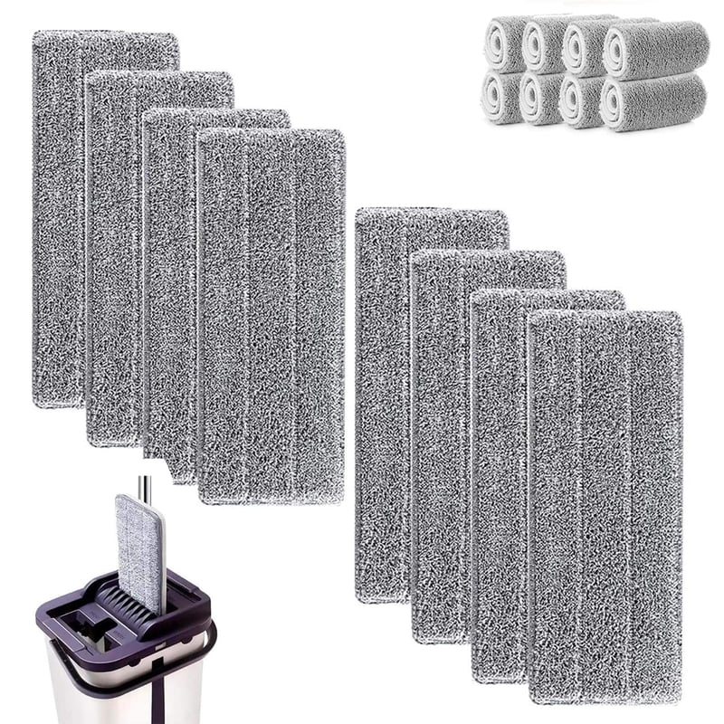 Náhradné návleky na mop Tomuvpzn z mikrovlákna 8 ks, prateľné absorpčné návleky na mop, vhodné na väčšinu typov podláh, možno prať v práčke
