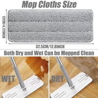Náhradné návleky na mop Tomuvpzn z mikrovlákna 8 ks, prateľné absorpčné návleky na mop, vhodné na väčšinu typov podláh, možno prať v práčke 6