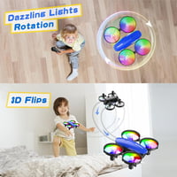 Tomzon A23 Mini Drón Gyerekeknek LED Világítással, Magasságtartással, 3D Flip Funkcióval, 3 Sebességgel, 5 Fénymóddal, 2 Akkumulátorral - Ké 5
