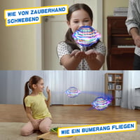 Tomzon Hoverball Repülő Labda RGB LED Fényekkel - Mini Drón Gyerekeknek, Kék Lebegő Játék, USB Tölthető, 15 Perc Repülési Idő, Beltéri-Külté 4