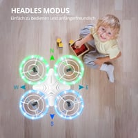 TOMZON Mini Drón Gyerekeknek - Kék-Zöld LED Világítás, 2 Akkumulátor, Fejnélküli Mód, 3D Flip, Körrepülés Funkció, Kezdő Pilótáknak 7