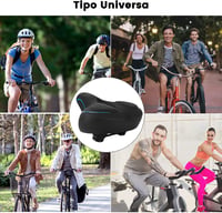 TONBUX extra nagy kerékpárnyereg vízálló, légáteresztő, ergonomikus, MTB Citybike országúti és e-bike kerékpárhoz, fekete kék peremmel 7