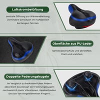 Tonbux uniszex kerékpárnyereg, puha zselés, vízálló, fényvisszaverővel - kék 8