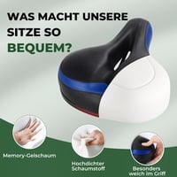 Tonbux uniszex kerékpárnyereg, puha zselés, vízálló, fényvisszaverővel - kék 3