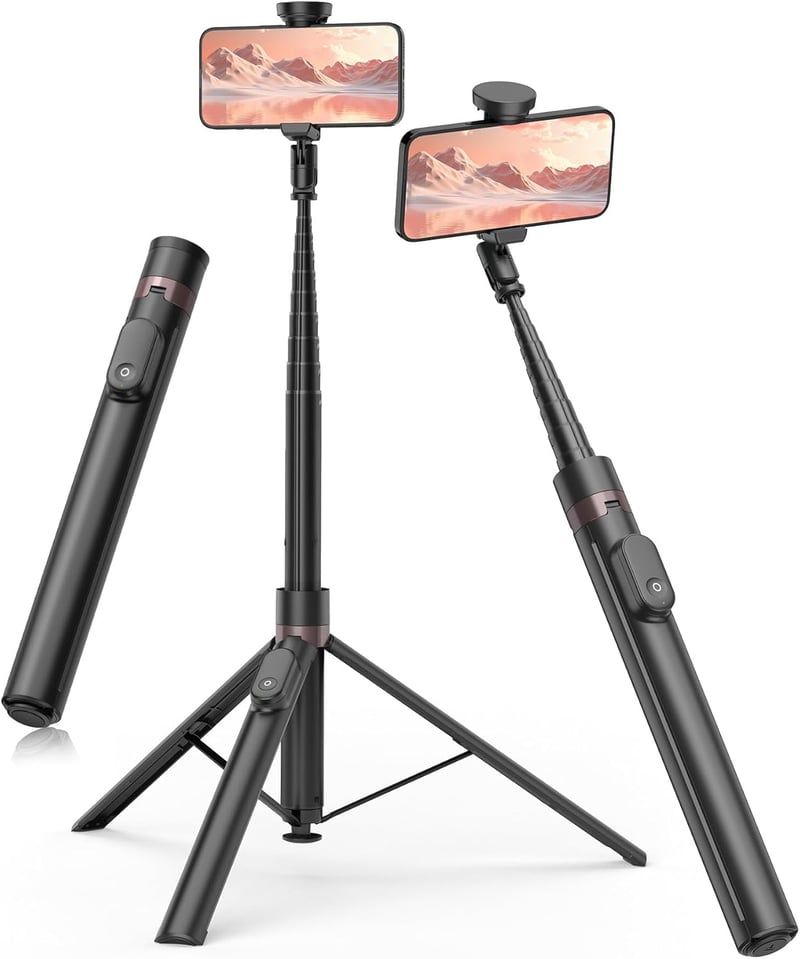 TONEOF 168 cm Automata Selfie Stick Tripod Mágneses Távirányítóval iPhone/Android