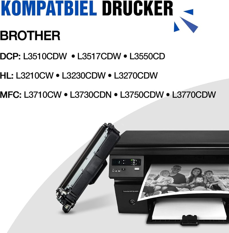 TONER EXPERTE TN-247/TN-243 Kompatibilis Fekete Toner Brother Nyomtatókhoz - Nagy Kapacitású 3000 Oldal, HL-L3210CW, HL-L3270CDW, MFC Soroza