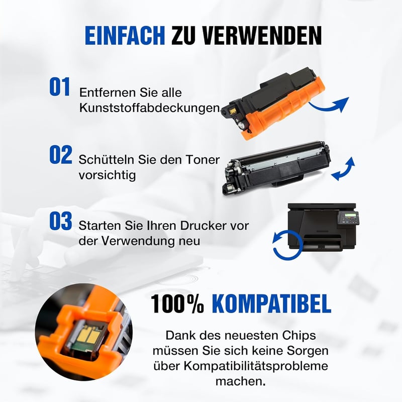 TONER EXPERTE TN-247/TN-243 Kompatibilis Fekete Toner Brother Nyomtatókhoz - Nagy Kapacitású 3000 Oldal, HL-L3210CW, HL-L3270CDW, MFC Soroza