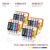 Toner Kingdom 20 ks PGI-570XL CLI-571XL Kompatibilná atramentová kazeta pre Canon PIXMA MG5750 MG5751 MG5752 MG5753 MG6850 MG6851 MG6852 TS5050 TS5051 4