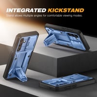 Husă Tongate pentru Samsung Galaxy S24 cu protecție pentru cameră, clips de curea și suport, protecție completă rezistentă la șocuri de nivel militar, albastru 3