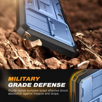 Husă Tongate pentru Samsung Galaxy S24 cu protecție pentru cameră, clips de curea și suport, protecție completă rezistentă la șocuri de nivel militar, albastru 6