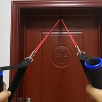 Tongdejing 2x Ajtóhorgony Fitness Sávokhoz, Ellenállásos Sávok és Terápiasávok Piros 3