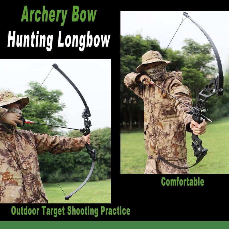 DD&Qarchery Recurve Íj 30-40 lbs Vadászati Készlet 12 Szénszálas Nyíllal Kezdőknek