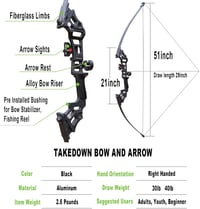 DD&Qarchery Recurve Íj 30-40 lbs Vadászati Készlet 12 Szénszálas Nyíllal Kezdőknek 3