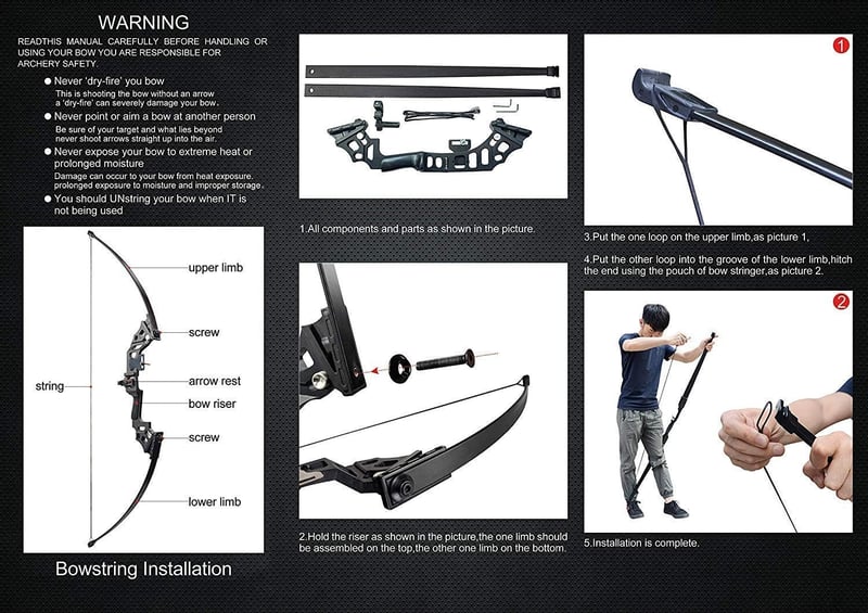 DD&Qarchery Recurve Íj 30-40 lbs Vadászati Készlet 12 Szénszálas Nyíllal Kezdőknek