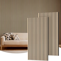TONOR set 2 panouri acustice 3D decorative din stejar, 120 x 60 cm, 1,44 m², panouri fonoabsorbante pentru perete, dormitor, sufragerie, birou 1