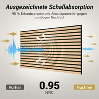 TONOR Akusztikus Falpanel Fa Dekor 2,88m² Öntapadós 3D Falburkolat Tölgy 3