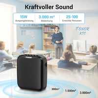 TONOR K11 Hordozható Hangosító Bluetooth Hangszóróval - Vezetékes Mikrofonnal, Újratölthető, Edzőknek, Idegenvezetőknek, Oktatóknak

AI: TON 2