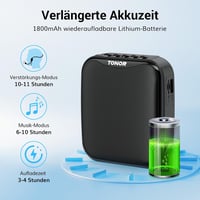 TONOR K11 Hordozható Hangosító Bluetooth Hangszóróval - Vezetékes Mikrofonnal, Újratölthető, Edzőknek, Idegenvezetőknek, Oktatóknak

AI: TON 3