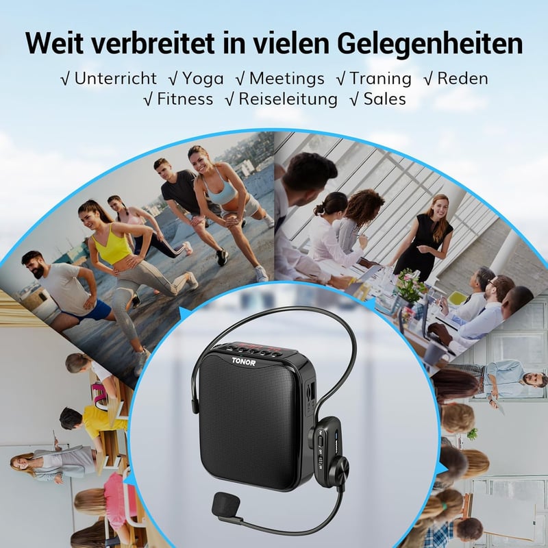 TONOR K11 Hordozható Hangosító Bluetooth Hangszóróval - Vezetékes Mikrofonnal, Újratölthető, Edzőknek, Idegenvezetőknek, Oktatóknak

AI: TON