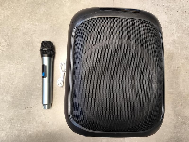TONOR Karaoke Gép 2 Vezeték Nélküli Mikrofonnal Bluetooth LED Fénnyel Party Hangszóró
