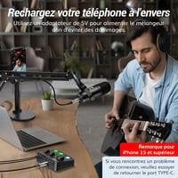 TONOR POD-1 podcast szett – hangkeverő, dinamikus mikrofon, boom kar, XLR audio interfész 7