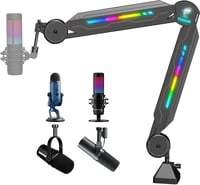 TONOR T90 Gamer Mikrofon Kar RGB Világítással - Érintésvezérelt Mikrofontartó 11 Fényeffektussal, Univerzális Kompatibilitás, Acélötvözet 1