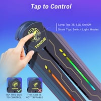 TONOR T90 Gamer Mikrofon Kar RGB Világítással - Érintésvezérelt Mikrofontartó 11 Fényeffektussal, Univerzális Kompatibilitás, Acélötvözet 3