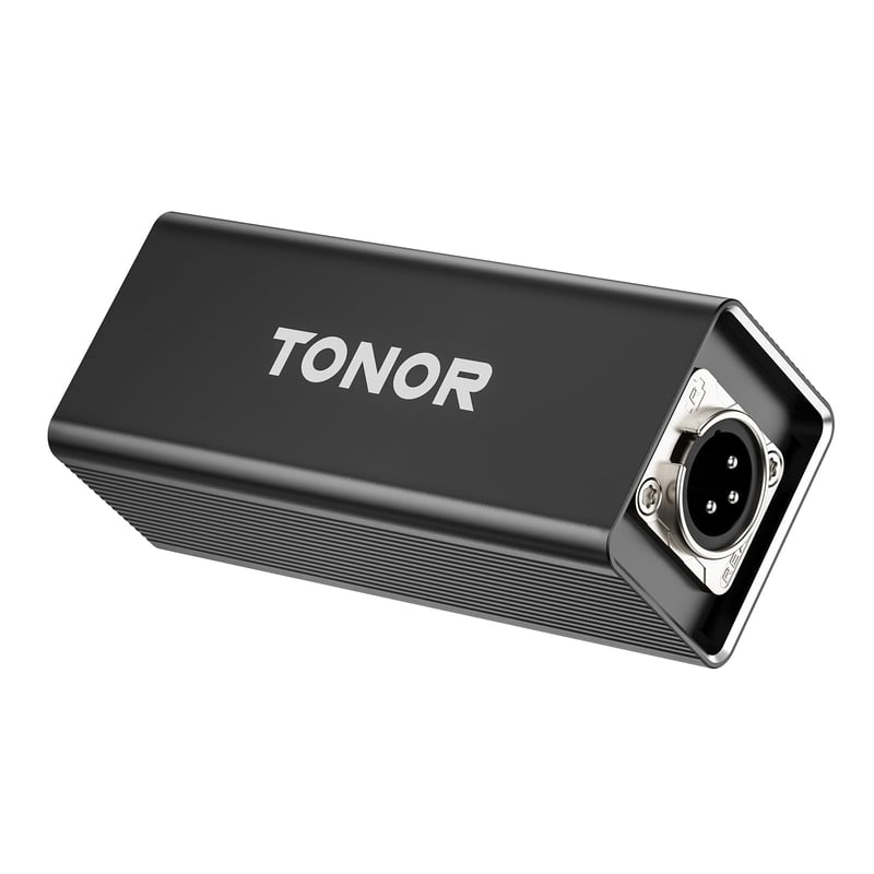 TONOR TA20 XLR Mikrofónový predzosilňovač - pre dynamické mikrofóny, 20dB zosilnenie, kompatibilný s SM7B, kovové telo, pre podcastové a streamovacie nahrávky
