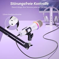 TONOR TD310+ Dinamikus USB/Type-C Mikrofon RGB Világítással - PC, PS4, PS5 Kompatibilis Gamer Mikrofon Karral Podcasthoz, Streameléshez, Fel 6