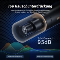 TONOR TD510 Dinamikus USB/XLR Mikrofon - Podcast, Gaming és Streaming Felvételekhez, Némító Gombbal, 24bit/96kHz, 3.5mm Fejhallgató Kimenett 3