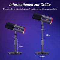 TONOR TD520S XLR/USB Gamer Mikrofon RGB Világítással - Podcast, Streaming és Stúdió Felvételekhez - PC, Mac, Android Kompatibilis Asztali Ál 7