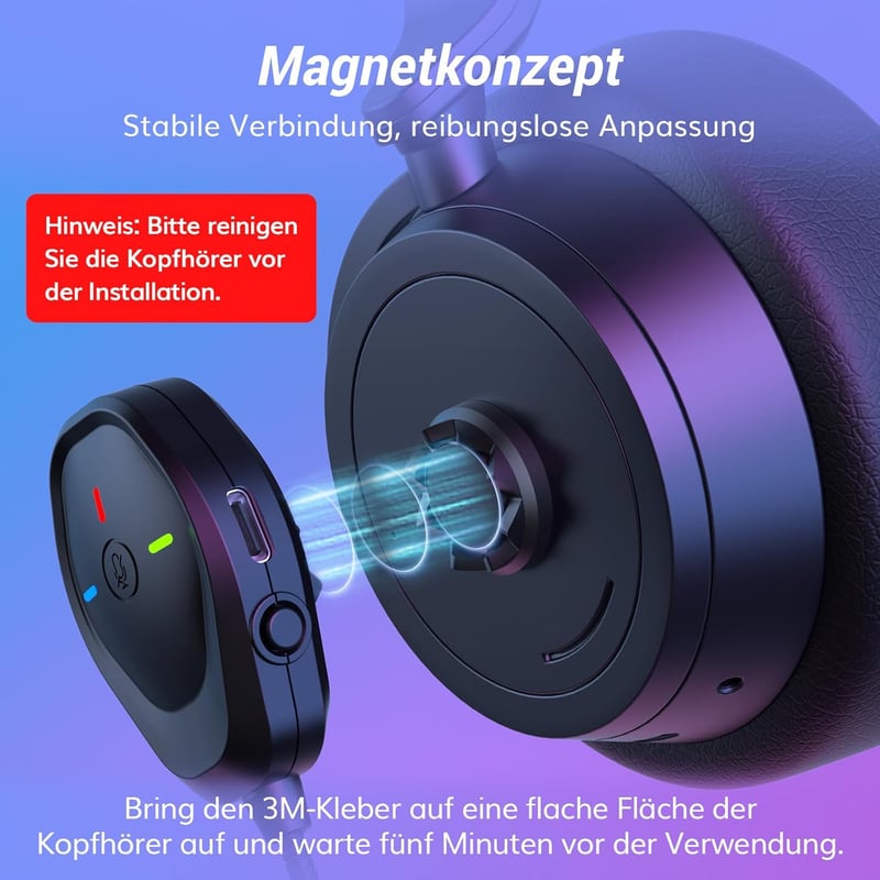 TONOR TGP1 Vezeték Nélküli Mikrofon Fejhallgatókhoz - Zajszűrős, Mágneses, USB Tölthető - PS4/PS5/PC Kompatibilis Gamer Boom Mikrofon