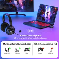 TONOR TGP1 Vezeték Nélküli Mikrofon Fejhallgatókhoz - Zajszűrős, Mágneses, USB Tölthető - PS4/PS5/PC Kompatibilis Gamer Boom Mikrofon 2