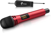 TONOR TW310 Vezeték Nélküli Mikrofon Vevőegységgel - Piros Kézi Dinamikus Mikrofon Karaoke, Rendezvény, Előadás Hangosításhoz, 5 Csatornával 1