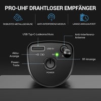 TONOR TW520 Vezeték Nélküli Mikrofon Szett - Újratölthető, Fém, UHF, 2x20 Csatornás, 80m Hatótávolság, Hangerőszabályzós, Esküvőre, Rendezvé 6