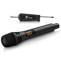 Bezdrôtový ručný dynamický mikrofón TONOR s prijímačom, dosah 60 m, pre zosilňovač, PA, karaoke, svadby, konferencie, čierny TW310 1