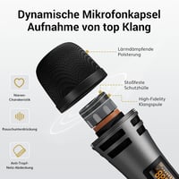 TONOR Vezeték nélküli mikrofon szett 4 db kézi mikrofonnal 60m reichweite karaoke énekléshez 8