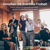 TONOR Vezeték nélküli mikrofon szett 4 db kézi mikrofonnal 60m reichweite karaoke énekléshez 2