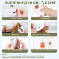 Perie cu aburi 5 în 1 TONOS pentru pisici și câini, perie reîncărcabilă cu aburi pentru animale de companie cu rezervor de apă, masaj și îndepărtarea părului, albă 4