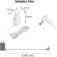TONTON 5V 1A Baby Monitor Töltőkábel HelloBaby HB50 HB66 Szülő Egység 2m Fehér 7
