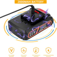 TONYFUL Akkumulátoros Mini Láncfűrész 6 Hüvelyk, 2x2000mAh Akkuval, Hordozható Egykezes Fűrész Metszéshez és Favágáshoz 6