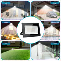 toobettp 50W LED Kültéri Reflektor 6000K 5000 Lumen IP66 Vízálló Kerti Lámpa 2db 8