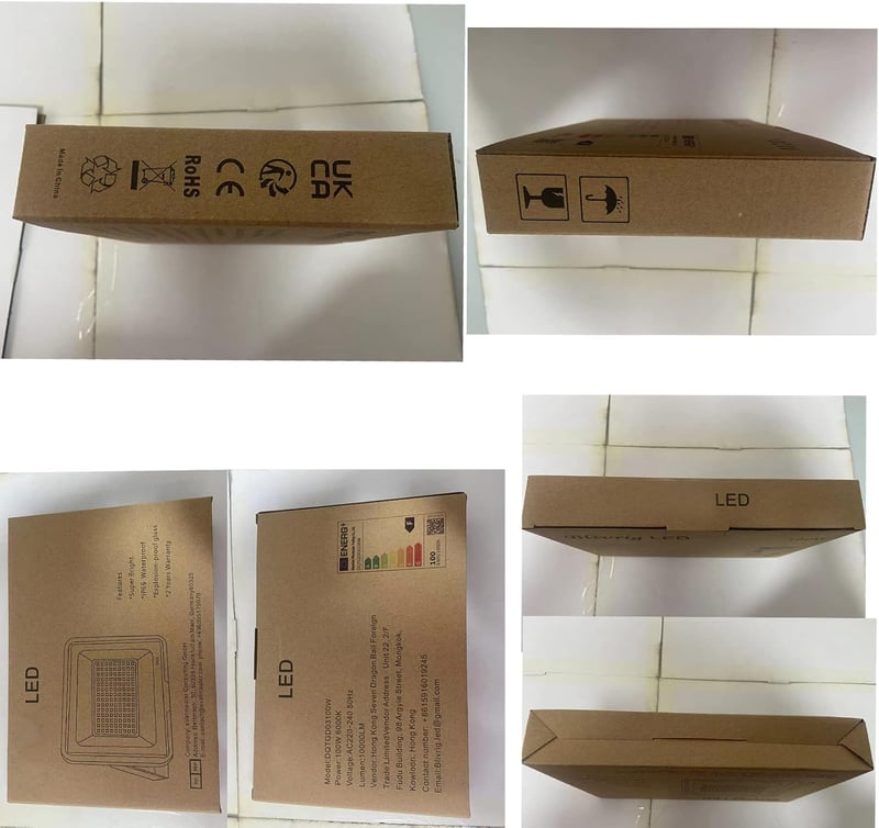 toobettp 50W LED Kültéri Reflektor 6000K 5000 Lumen IP66 Vízálló Kerti Lámpa 2db