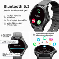 TOOBUR Alexa Smartwatch 44mm Fitness Óra Szívritmus Monitor IP68 Vízálló Android iOS 2