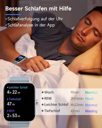 TOOBUR Smartwatch Nőknek 1.8" Fitness Tracker 100 Sport Pulzusmérő IP68 Vízálló - blue 4