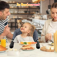 Toogel Hordozható Asztali Etetőszék Babáknak - Biztonsági Övvel, Étkezőtálcával, Összecsukható Gyerekülés, Táskával, Otthoni és Utazási Hasz 9