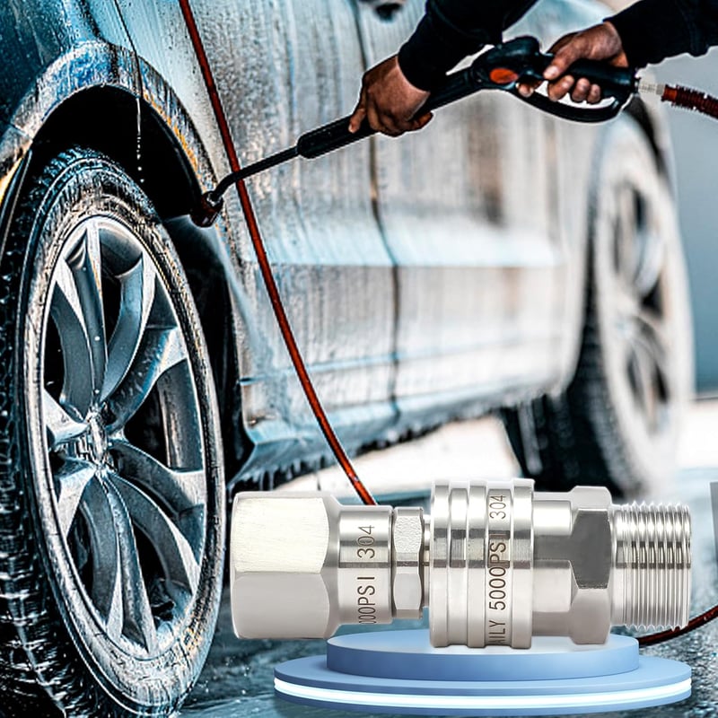 Tool Daily M22 14mm Nyomásmosó Adapter Készlet Rozsdamentes Gyorscsatlakozó 5000PSI