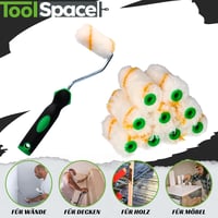 ToolSpace 10 darabos festőhenger szett 7cm - poliakril festékhez, bárány gyapjú 3